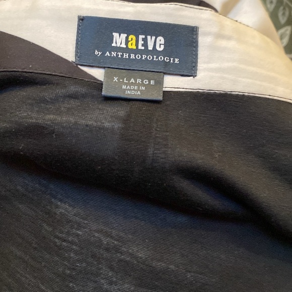 Maeve Black and Cream Striped Maxi Skirt - Picture 4 of 5